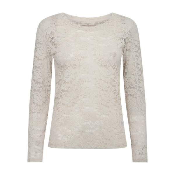 FREEQUENT - SALDO LACE BLUSE MOONBEAM