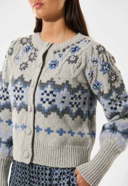 DEA KUDIBAL - LIVA CARDIGAN GREY MELANGE