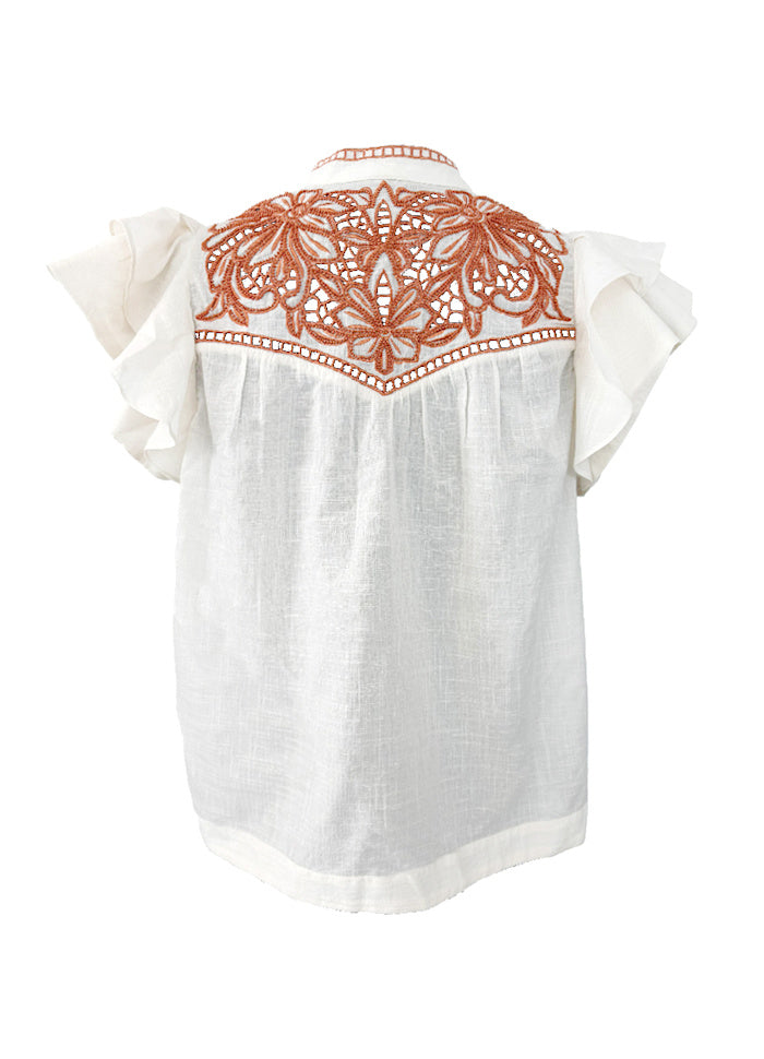 SCARLETT POPPIES - VANIA TOP PAPYRUS/ORANGE
