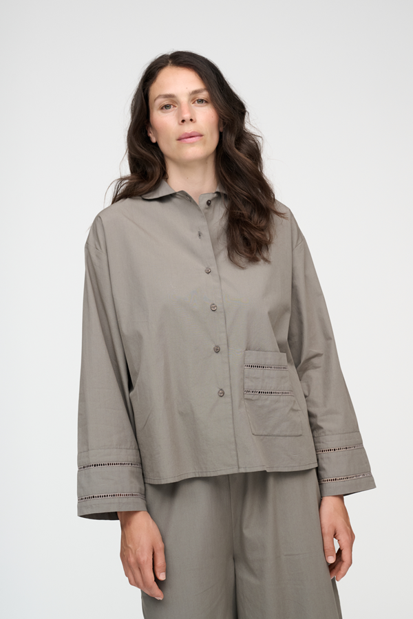 MOSHI MOSHI - RIVER SKJORTE SEA GRAY