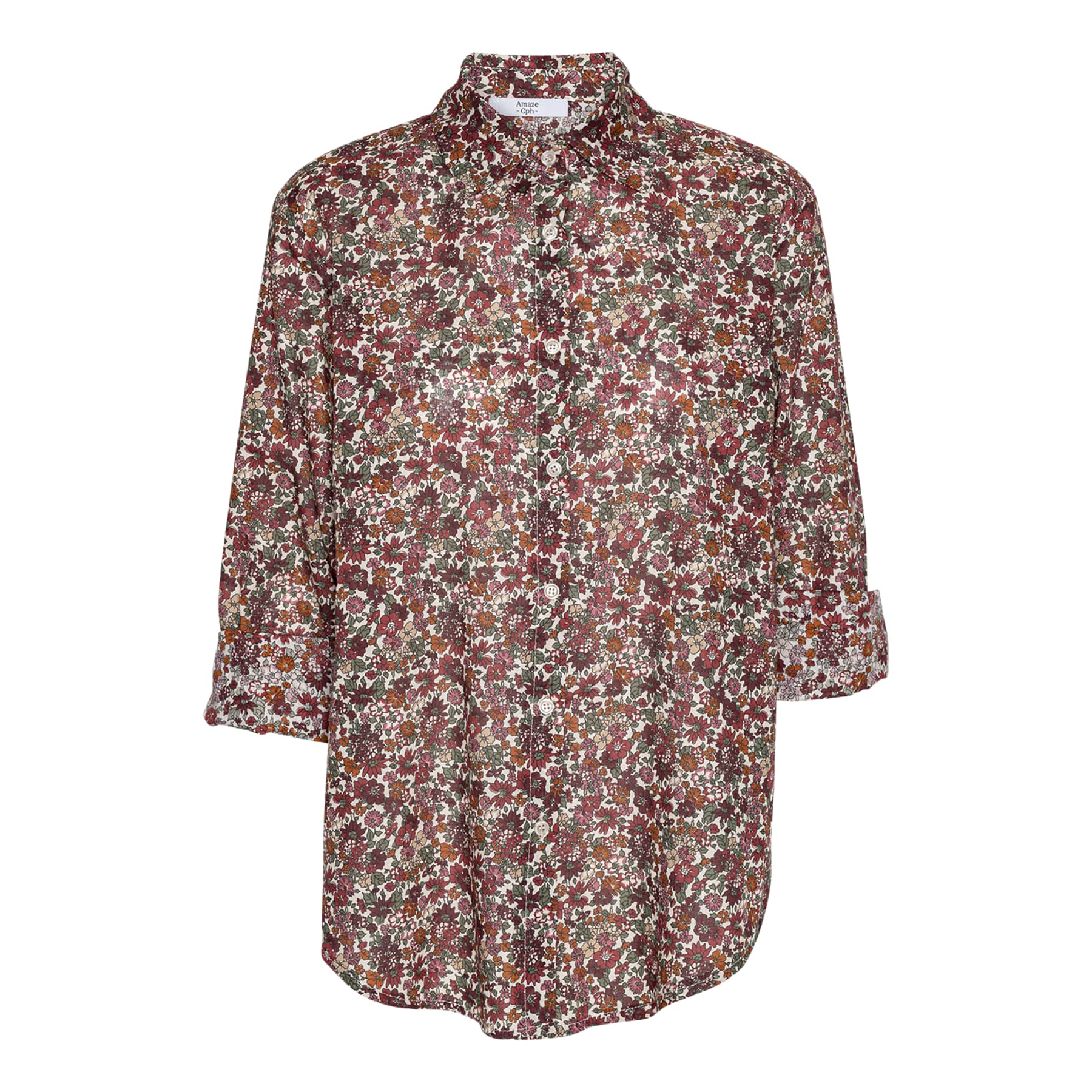 AMAZE CPH - ERICA SKJORTE BORDEAUX FLOWER