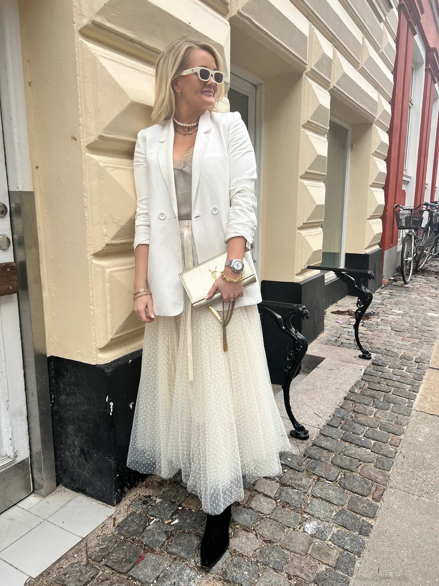 EMM COPENHAGEN - DAISY NEDERDEL IVORY DOT