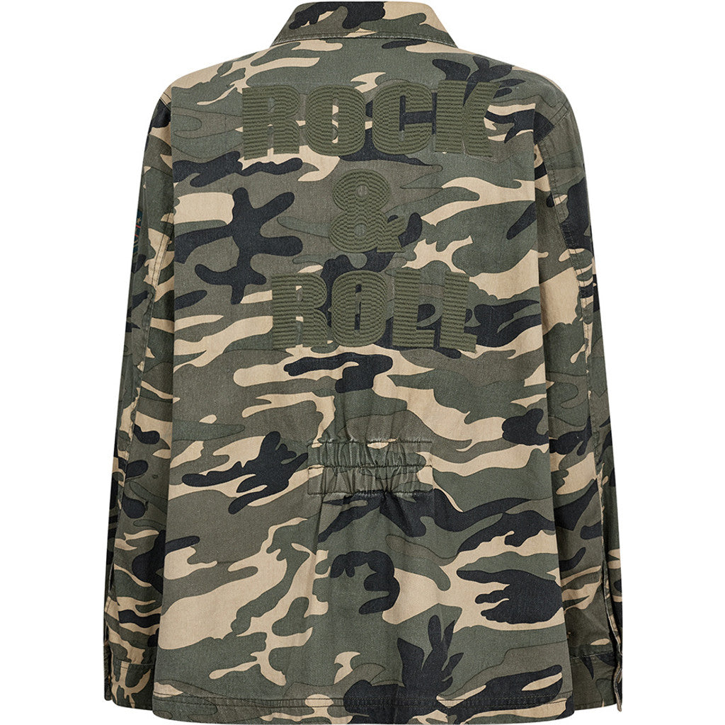 DEPECHE - PACY CAMO JAKKE KHAKI PRINTED