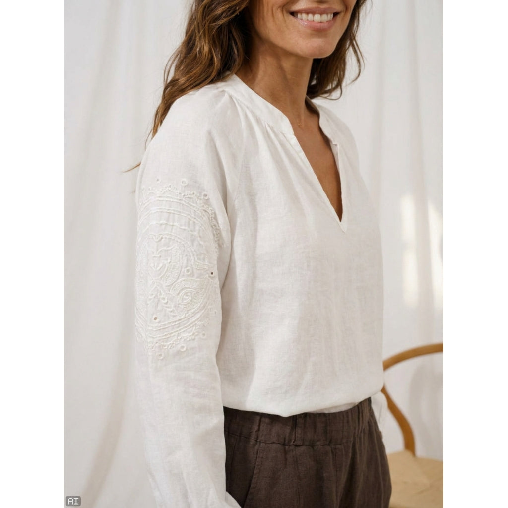 MARTA - SEVINA BLUSE OFF WHITE