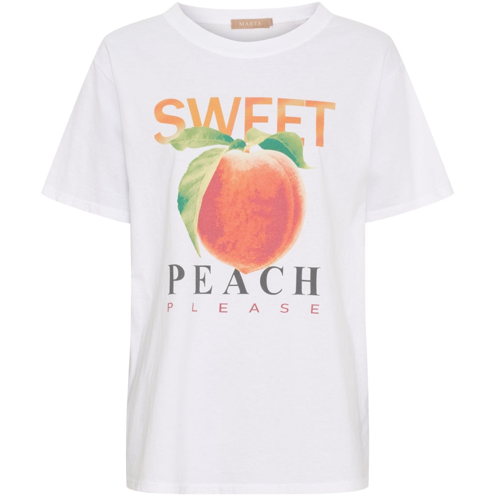 MARTA - INGE T-SHIRT WHITE PEACH