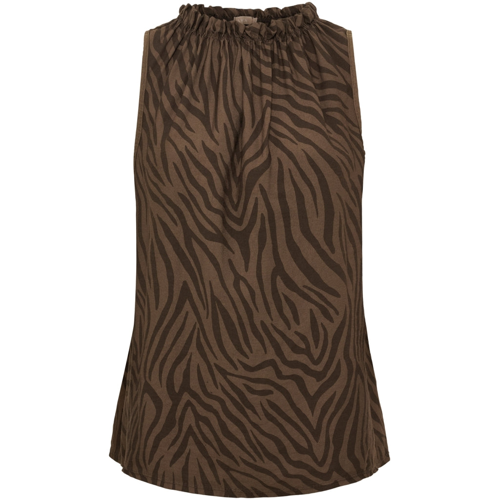 MARTA - LUCINA TOP ZEBRA BROWN
