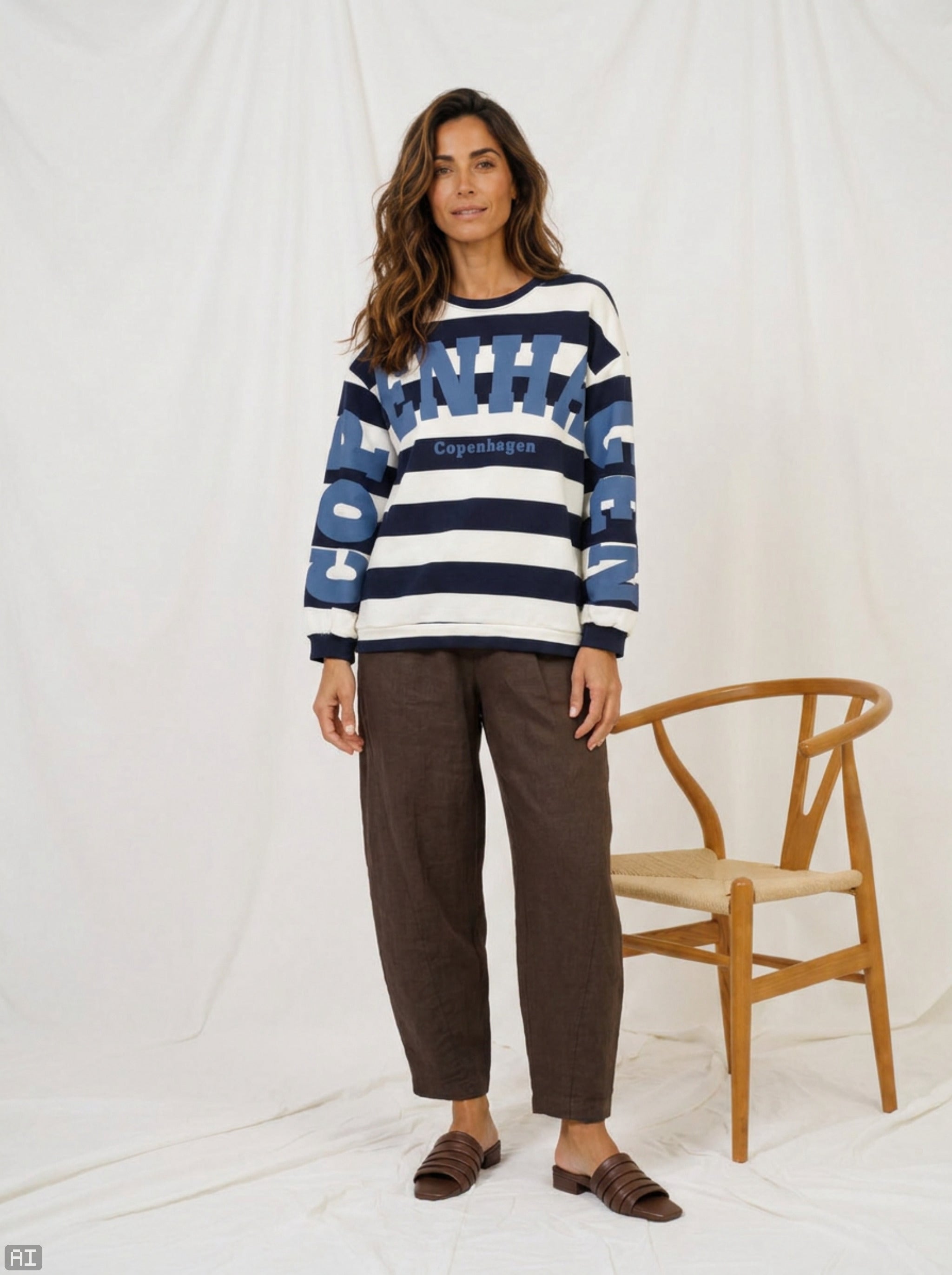 MARTA - NERINA SWEATSHIRT BLUE/JEANS