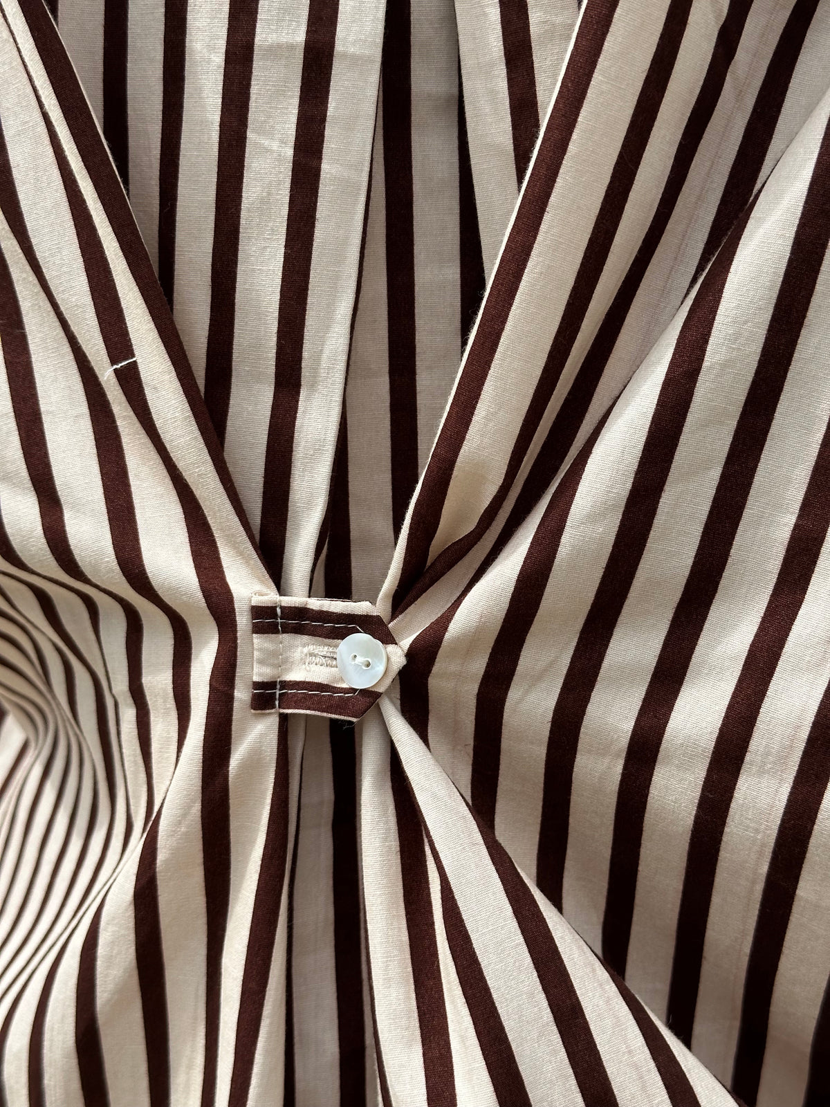 GASPAR - SEVILLA STRIPE SKJORTE BRUN