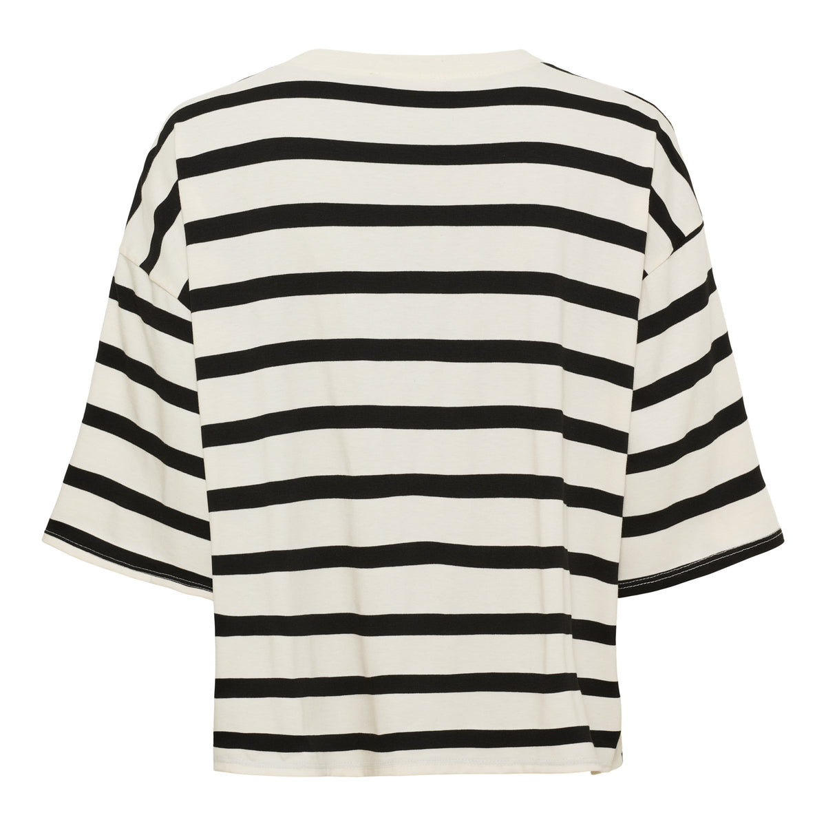 MARTA - SAGE STRIBET T-SHIRT SORT