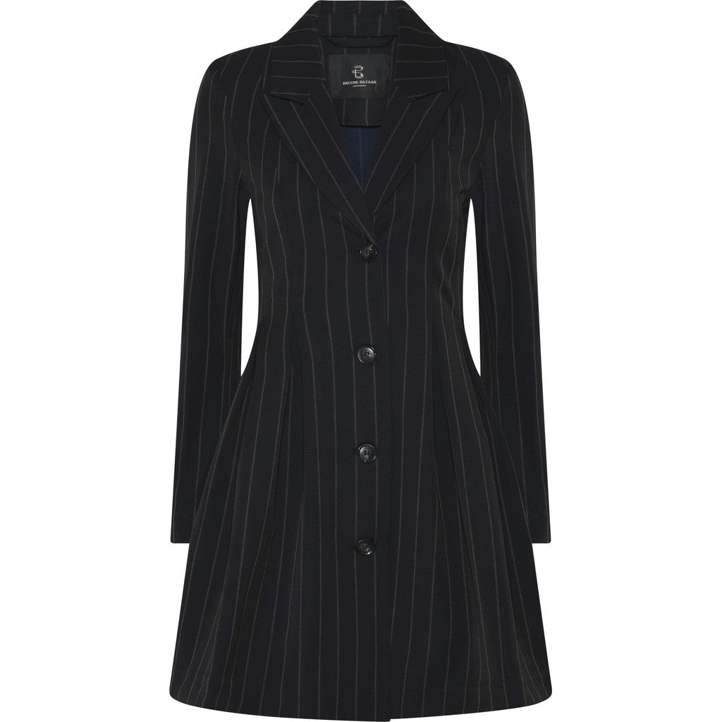 BRUUNS BAZAAR - TOVA BLAZERKJOLE BLACK PINSTRIPE