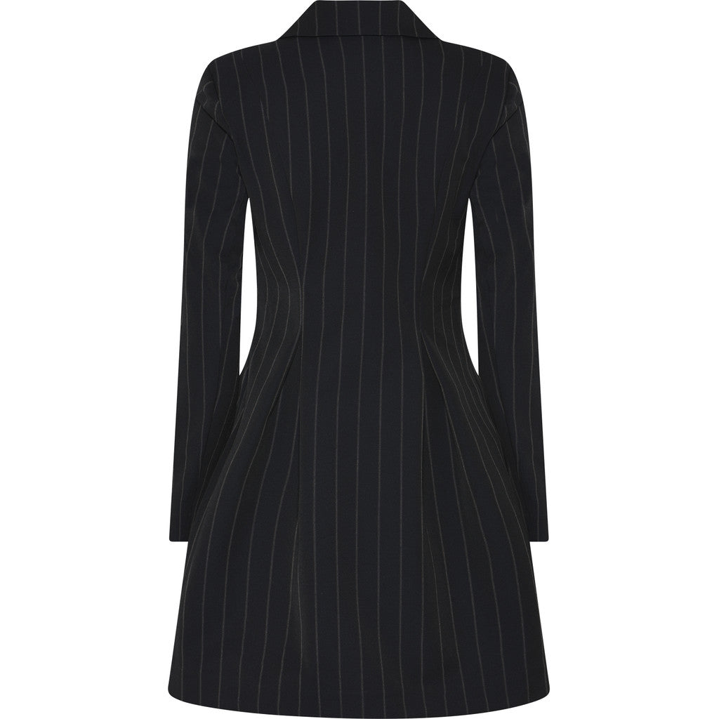 BRUUNS BAZAAR - TOVA BLAZERKJOLE BLACK PINSTRIPE