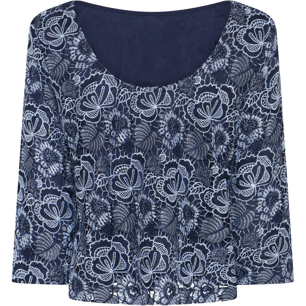 BRUUNS BAZAAR - IGNARA BLUSE BLUE FLOWER