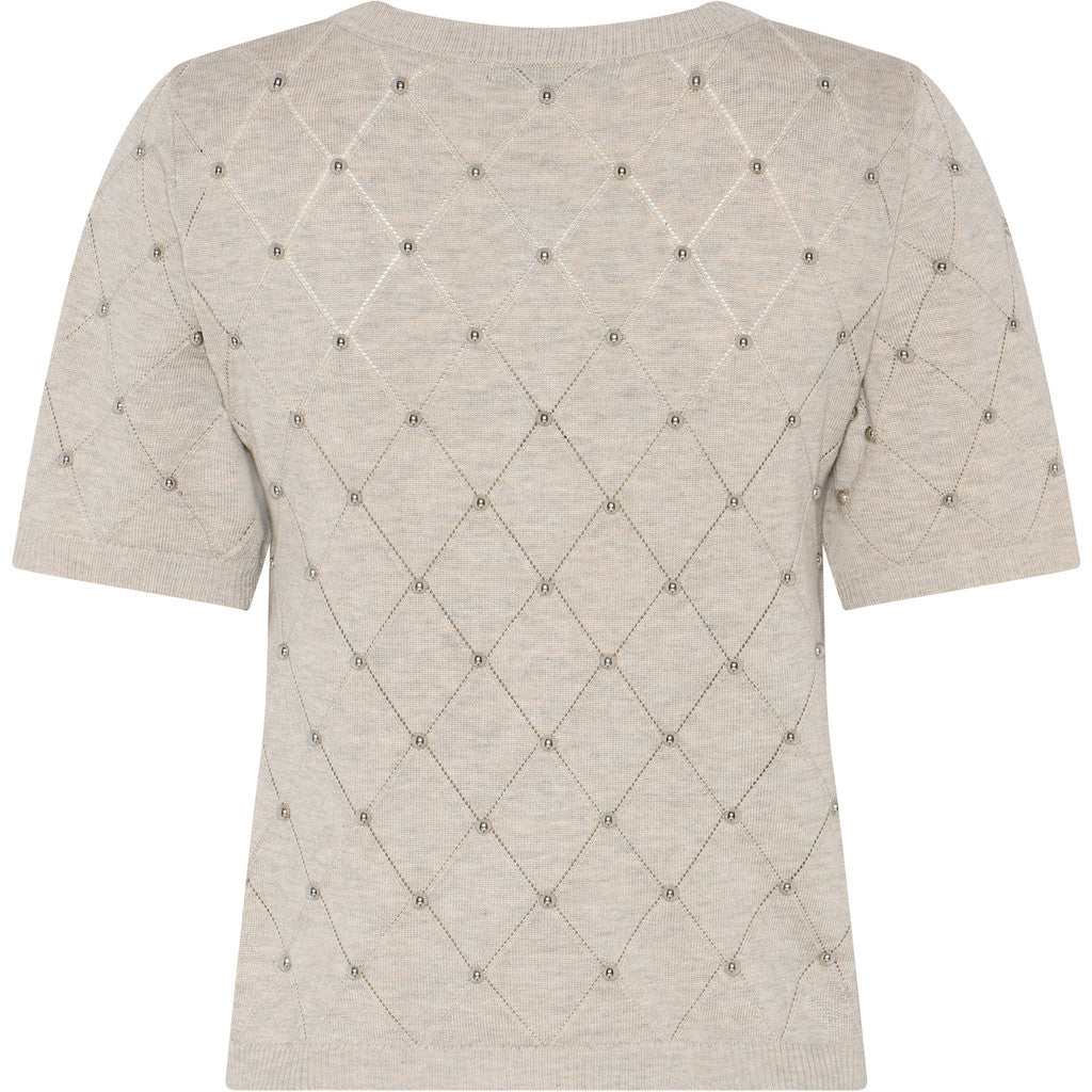 BRUUNS BAZAAR - TITI STRIK CARDIGAN SAND MELANGE