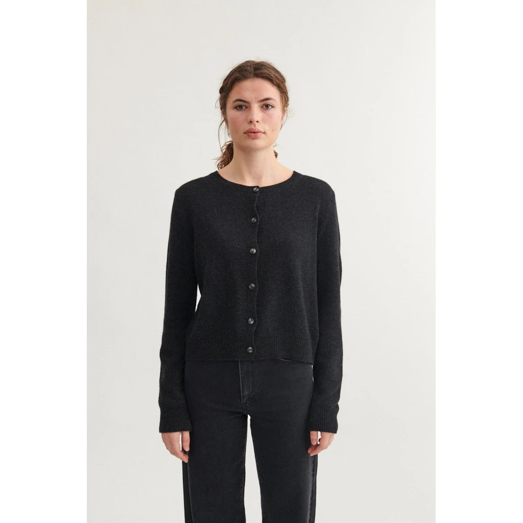 BASIC APPAREL - CADY CARDIGAN DARK GREY MELANGE
