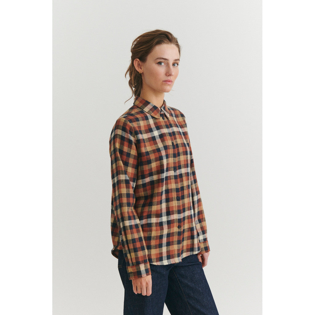 BASIC APPAREL - NALLI SKJORTE SKYCAPTAIN/TORTOISE SHELL