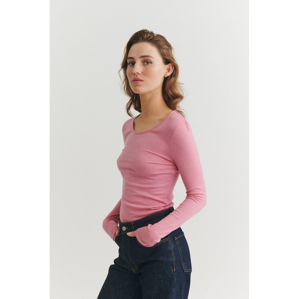BASIC APPAREL - RINJA LS T-SHIRT CASHMERE ROSE