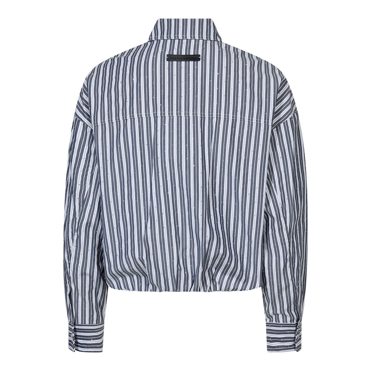 HAUTE L'AMITIÉ - CROP POCKET SHIRT BLACK STRIPE