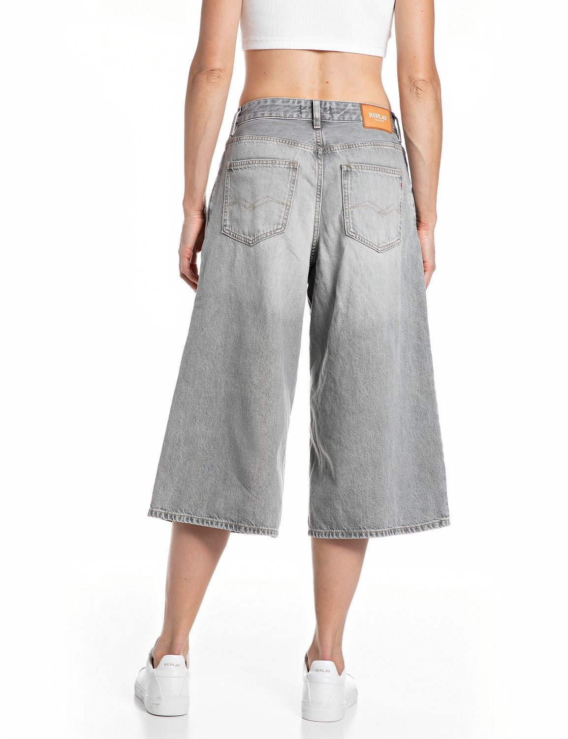 REPLAY - VIVYETTE BUKSER LIGHT GREY