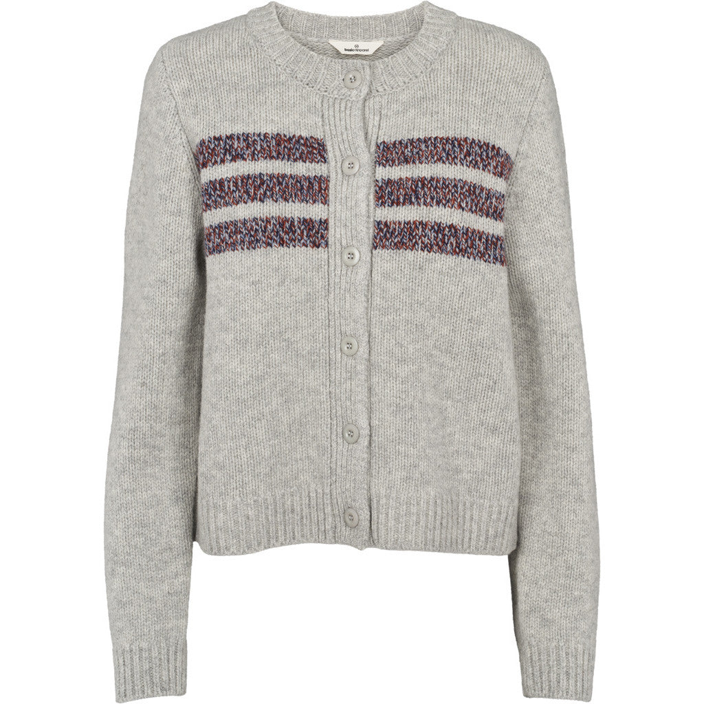 BASIC APPAREL - ANCHE CARDIGAN LIGHT GREY/SKY CAPTAIN