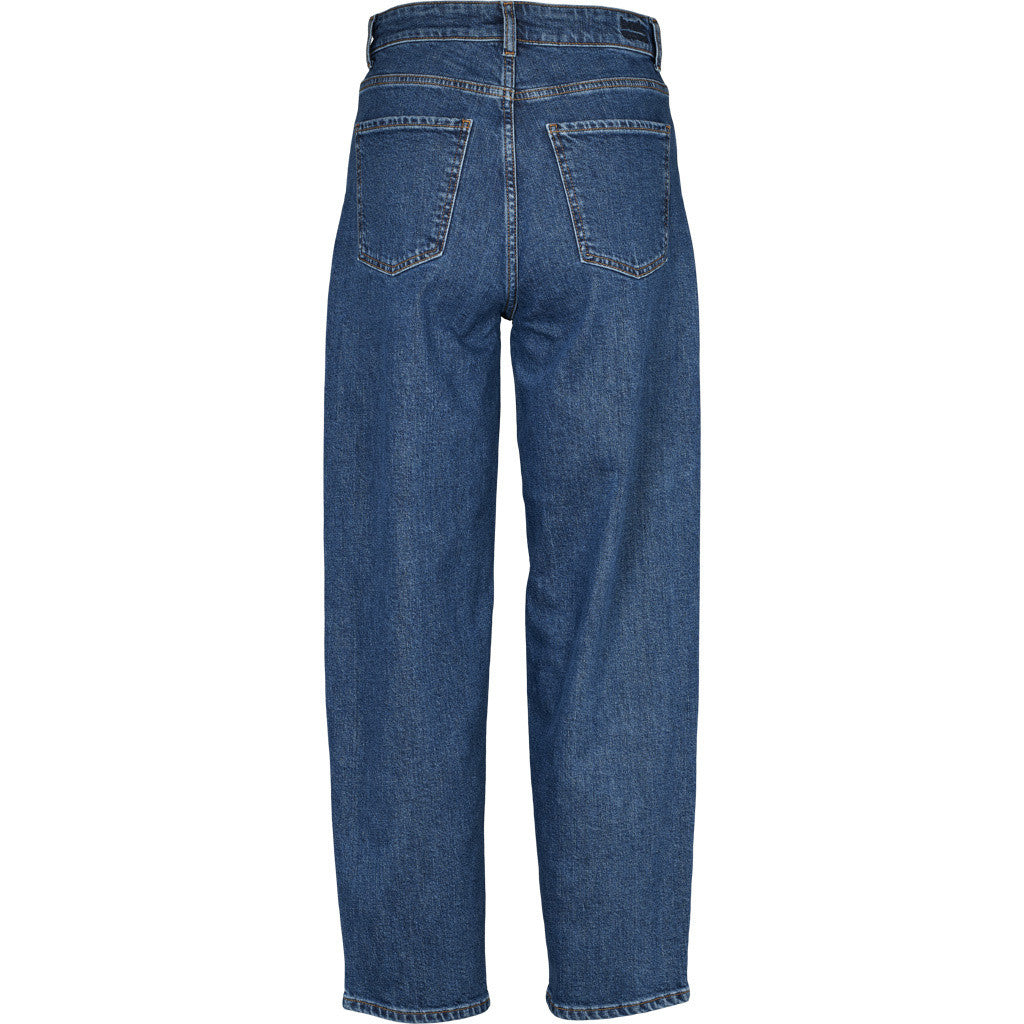 BASIC APPAREL - EA BARREL JEANS MID BLUE