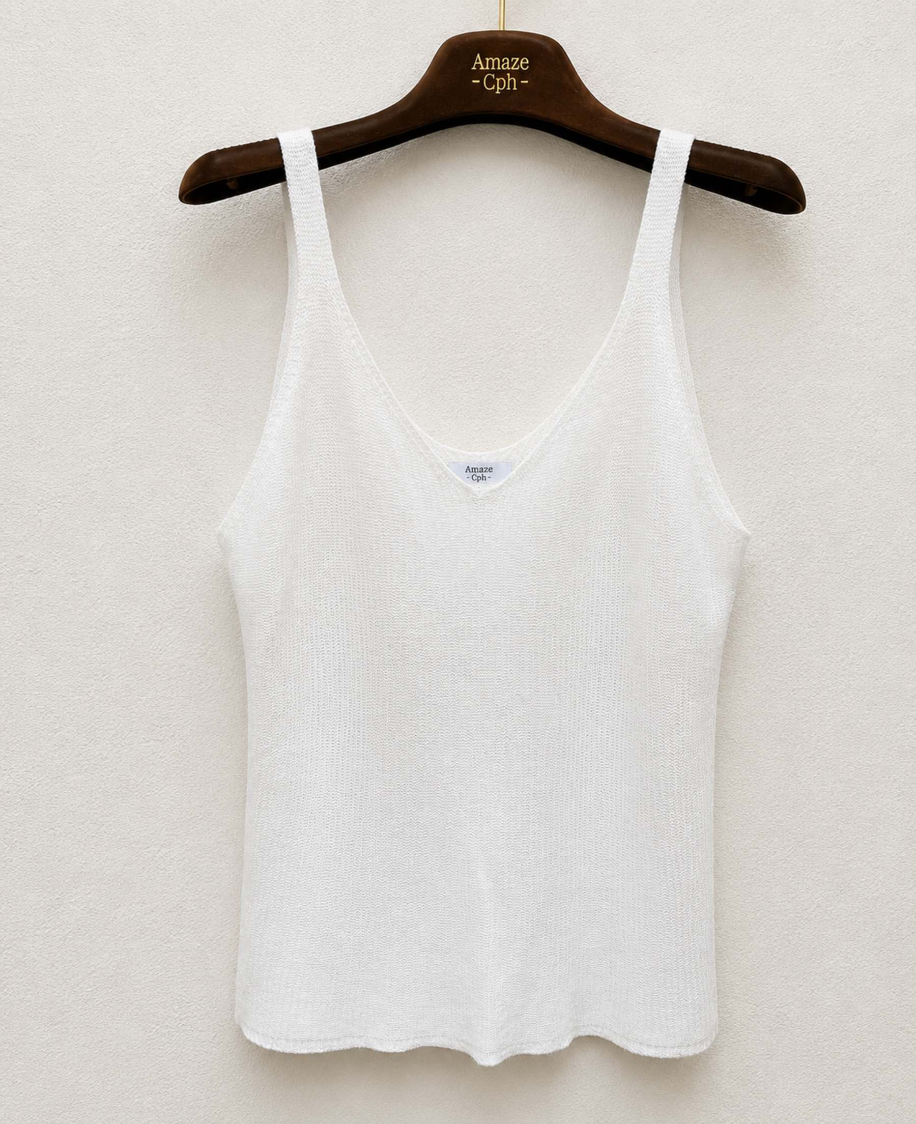 AMAZE CPH - ELLE STRIKKET TOP HVID