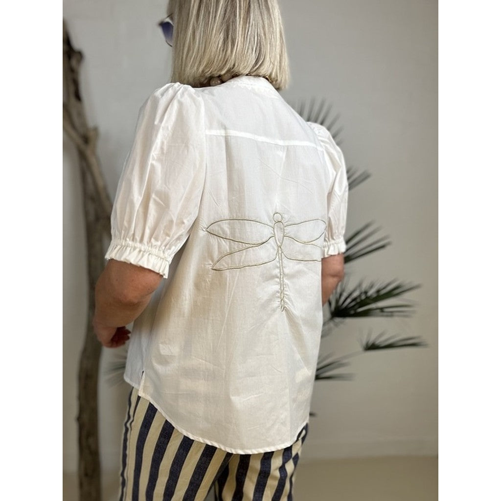 GASPAR - TUNØ BLUSE WHITE