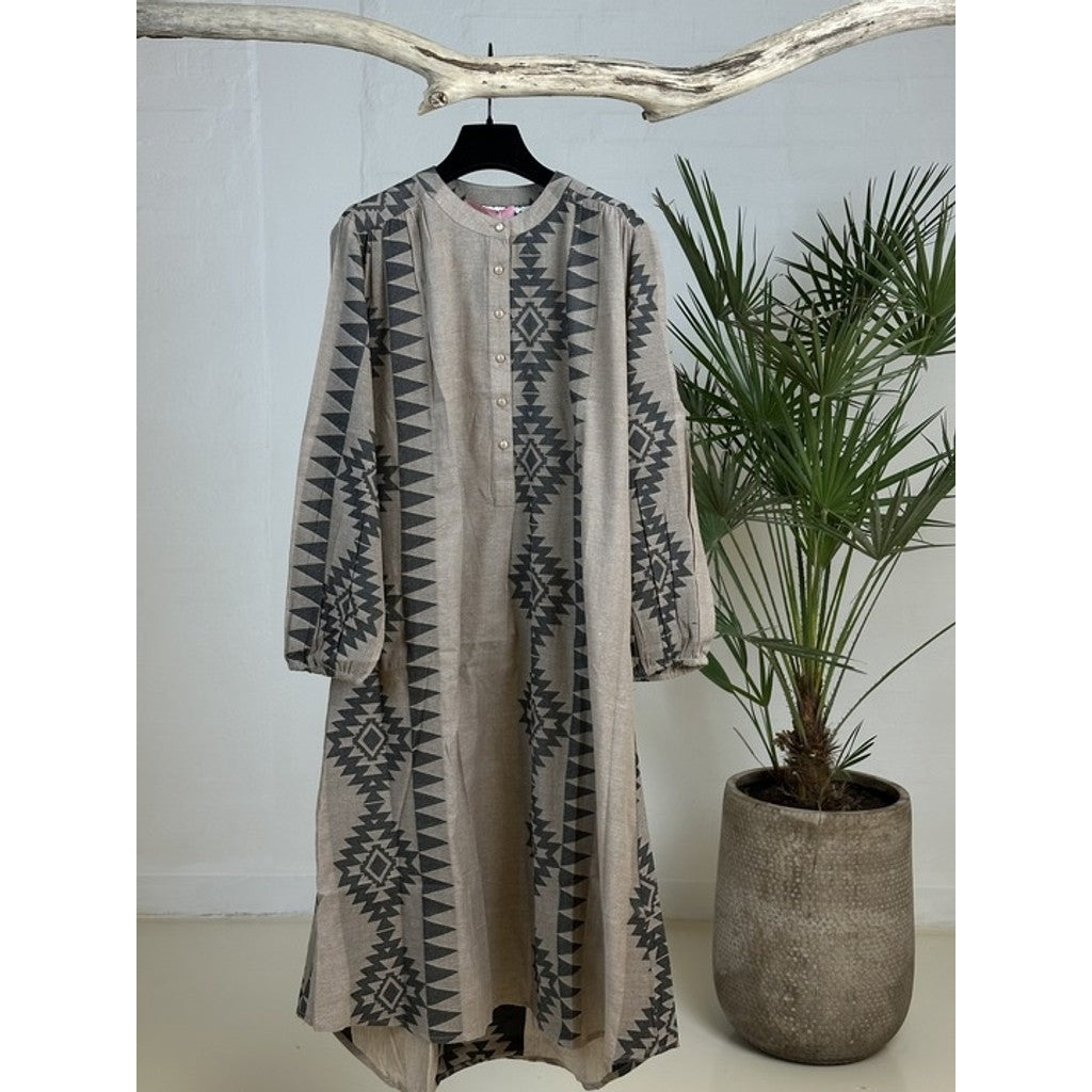 GASPAR - LUNA JACQUARD KJOLE DARK SAND