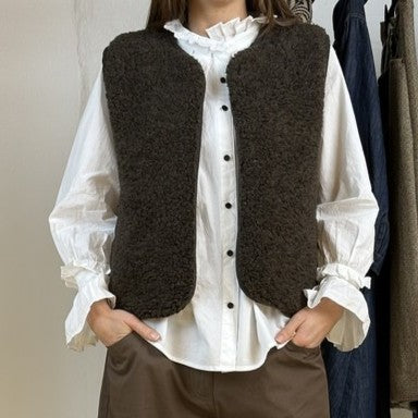 GASPAR - DUFFY VEST BROWN