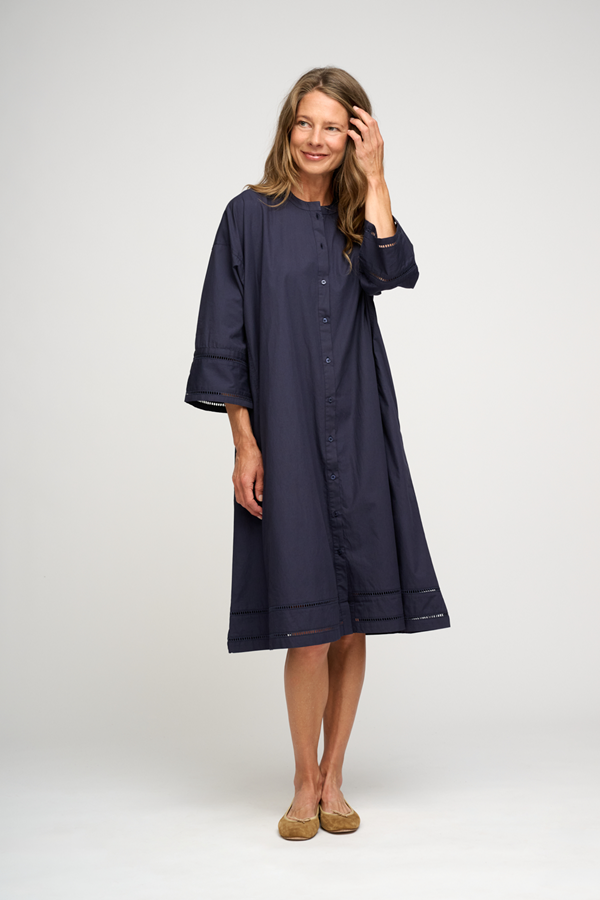 MOSHI MOSHI - LIVELY SKJORTEKJOLE POPLIN DARK NAVY