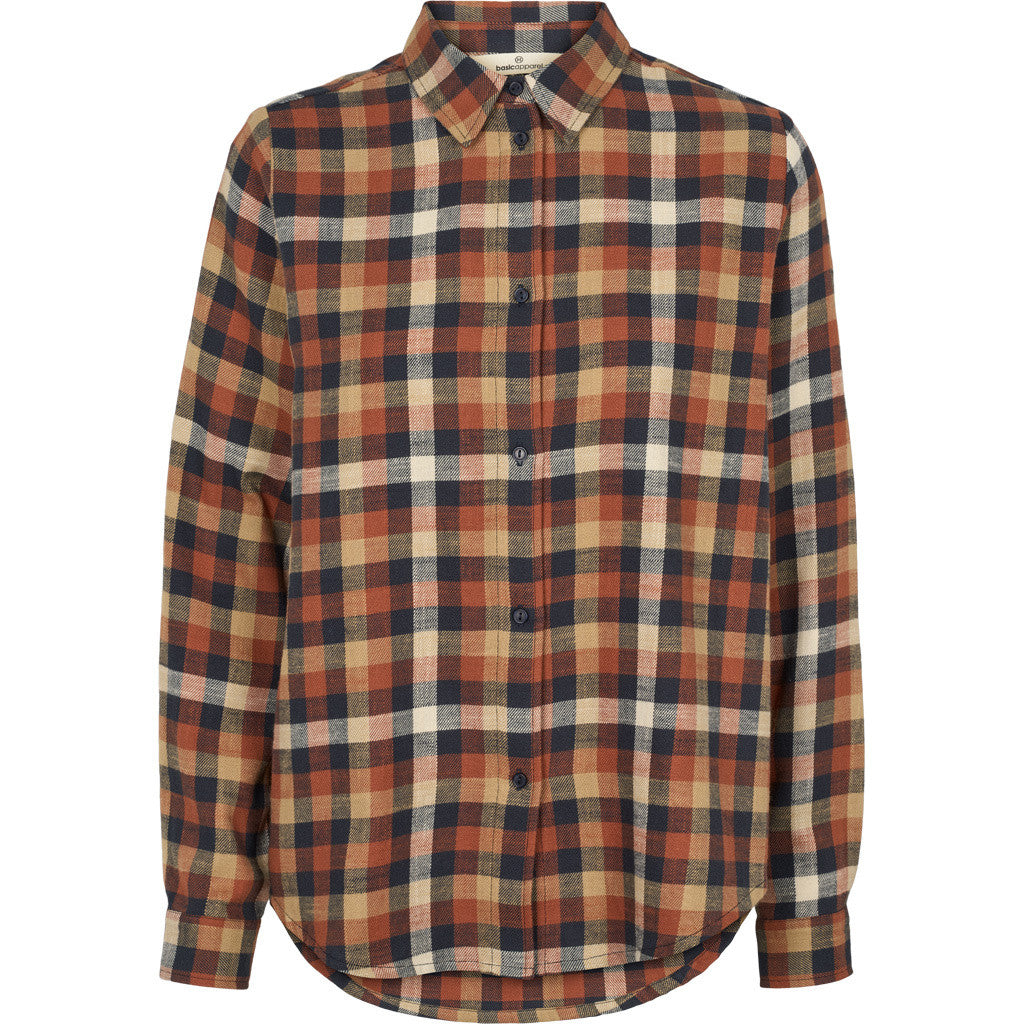 BASIC APPAREL - NALLI SKJORTE SKYCAPTAIN/TORTOISE SHELL