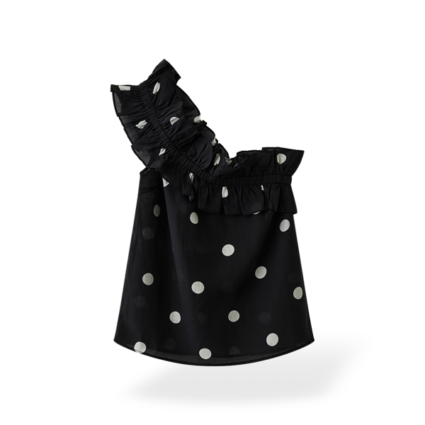 COPENHAGEN MUSE - FIE DOT BLUSE SORT/JET STEAM