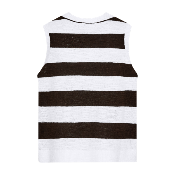 FREEQUENT - VICKI TOP WHITE/COFFEE BEAN