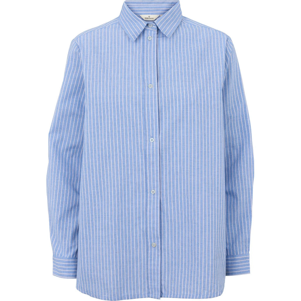 BASIC APPAREL - SILJE LS SKJORTE RIVIERA STRIB