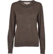 BASIC APPAREL - VERA SWEATER BROWN MELANGE